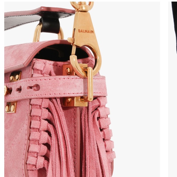 💥SOLD!💥 BALMAIN B-BUZZ BAGUETTE SUEDE BAG - Picture 7 of 11